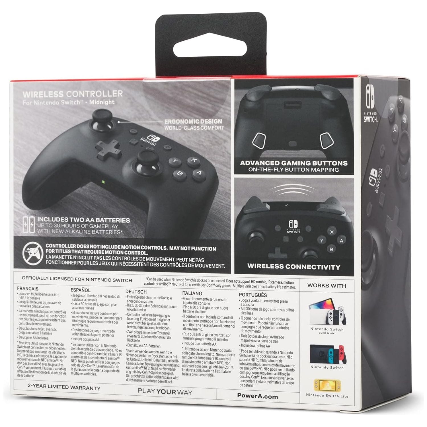 Buy PowerA,PowerA Wireless Controller for Nintendo Switch - OLED Model, Nintendo Switch and Nintendo Switch Lite - Midnight, Gamepad, Game Controller, Bluetooth Controller - Gadcet UK | UK | London | Scotland | Wales| Near Me | Cheap | Pay In 3 | Game Controllers